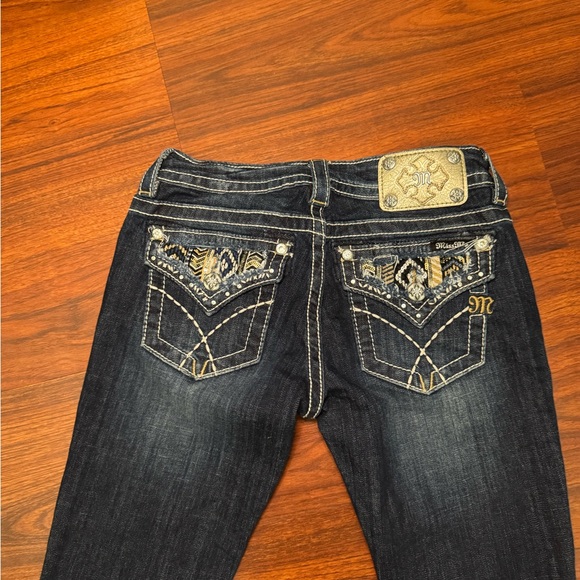 Miss Me Dark Blue Flare Jeans – Embellished Pockets Size: 26 | Miss Me - Picture 5 of 13